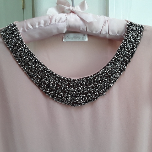 Vintage Singwing Pink Blouse xl - Picture 2 of 8